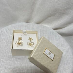 House of Harlow 1960 Gold Floral Earrings